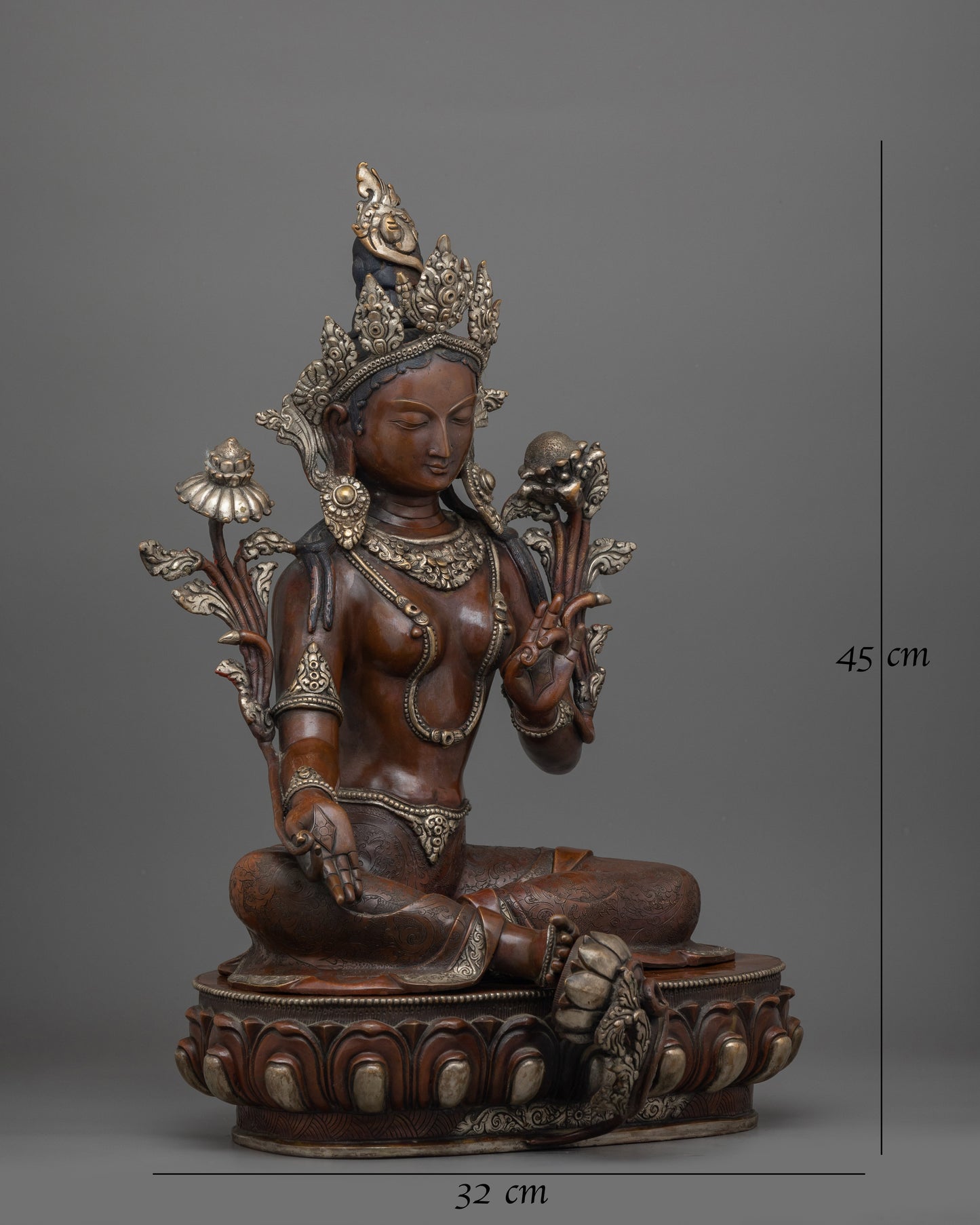 Handcrafted Divine Green Tara Deity Statue | Manifestation of Compassionate Grace