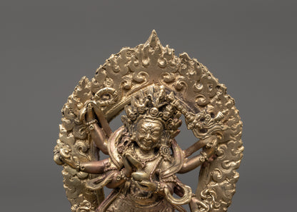 Six-Armed Mahakala Figurine | The Fierce Guardian of Wisdom