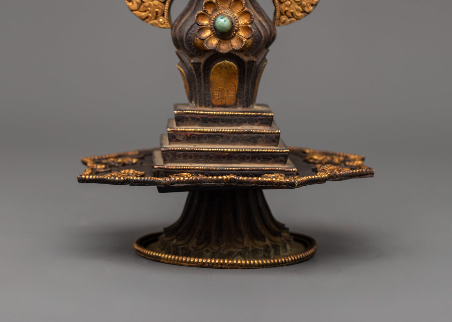 Oxidized Copper Torma | Traditional Himalayan Art