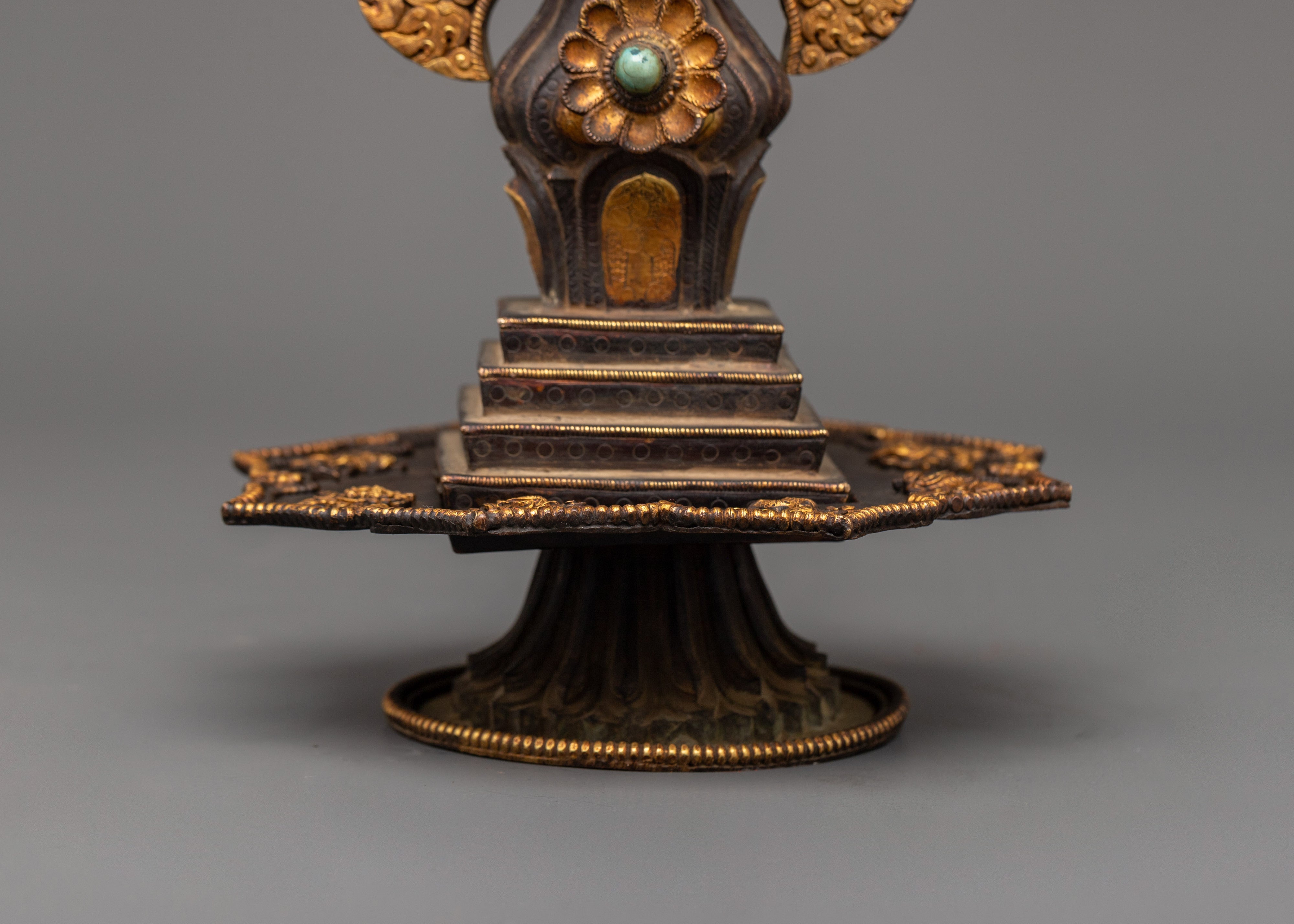 Oxidized Copper Torma | Traditional Himalayan Art