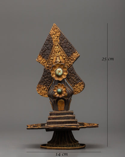 Oxidized Copper Torma | Traditional Himalayan Art