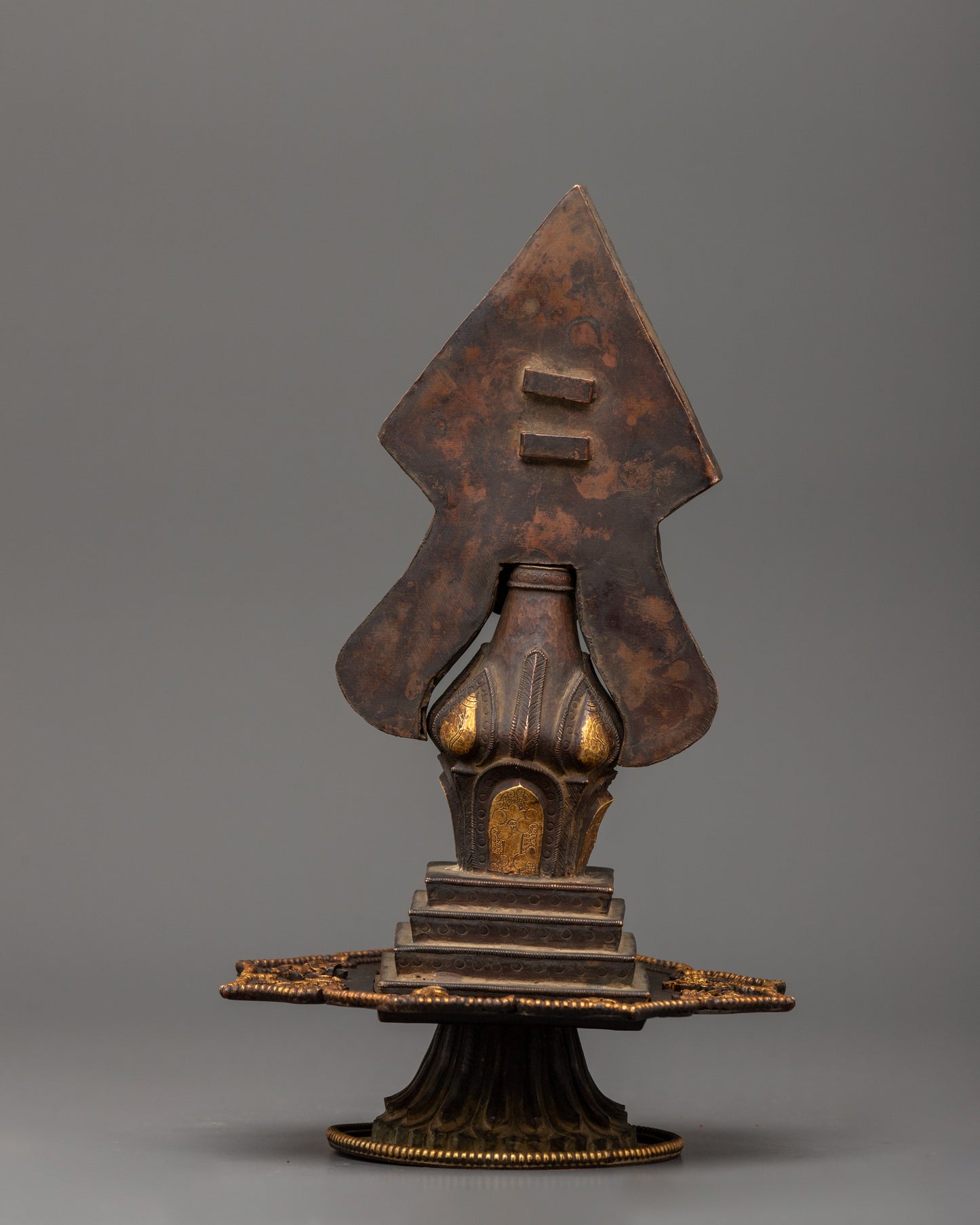 Oxidized Copper Torma | Traditional Himalayan Art