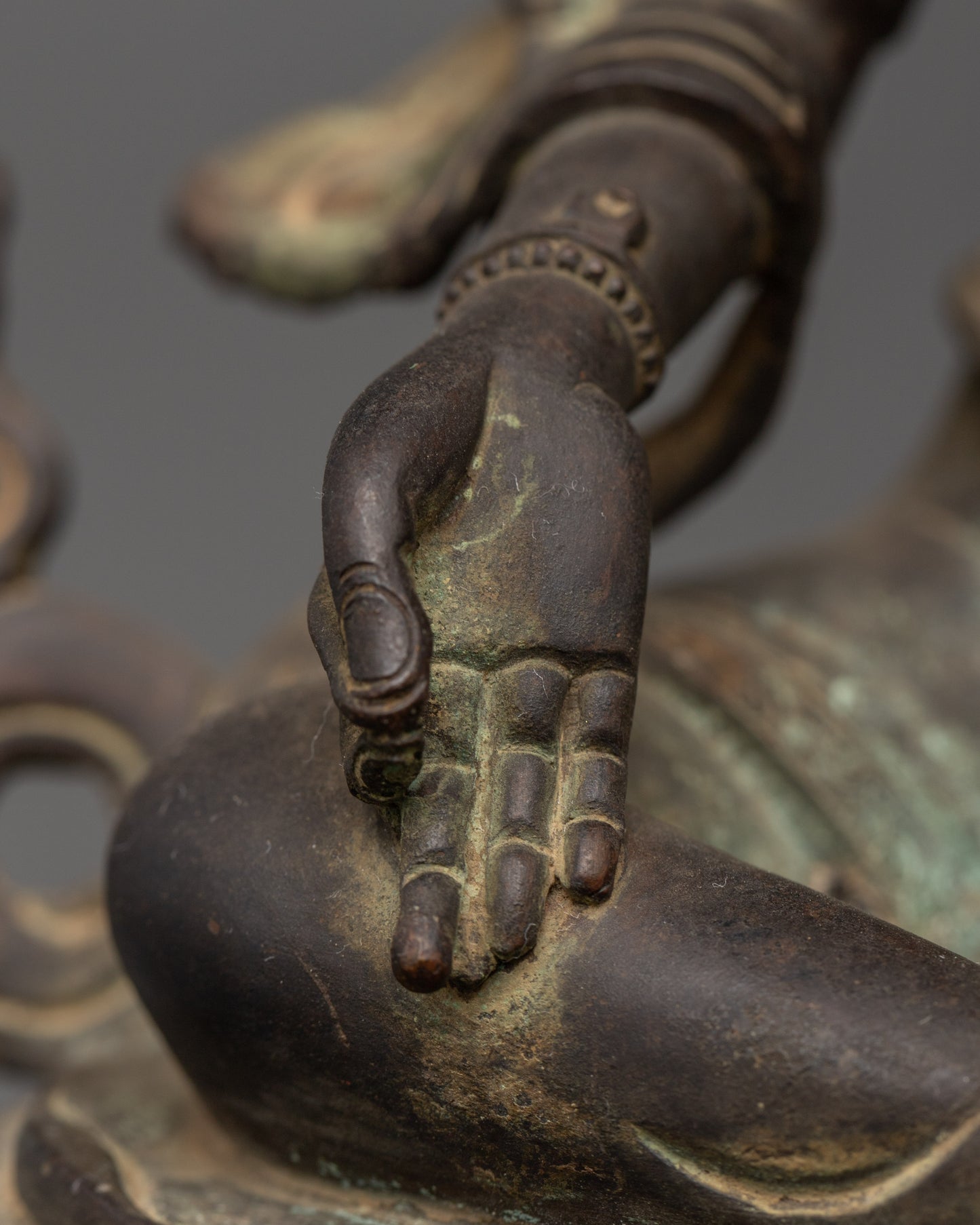 Green Tara Antique Statue | Handcrafted Copper Goddess