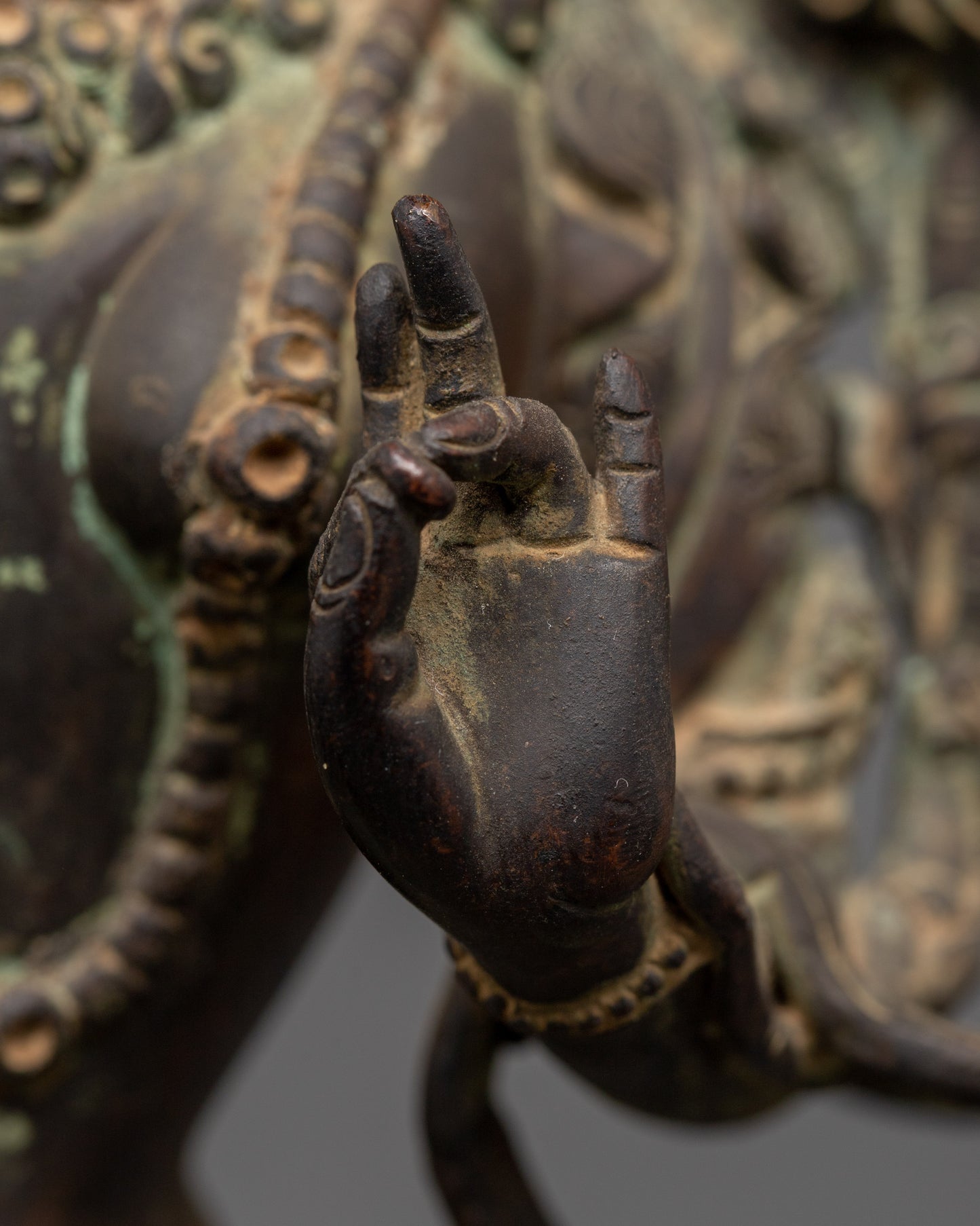 Green Tara Antique Statue | Handcrafted Copper Goddess