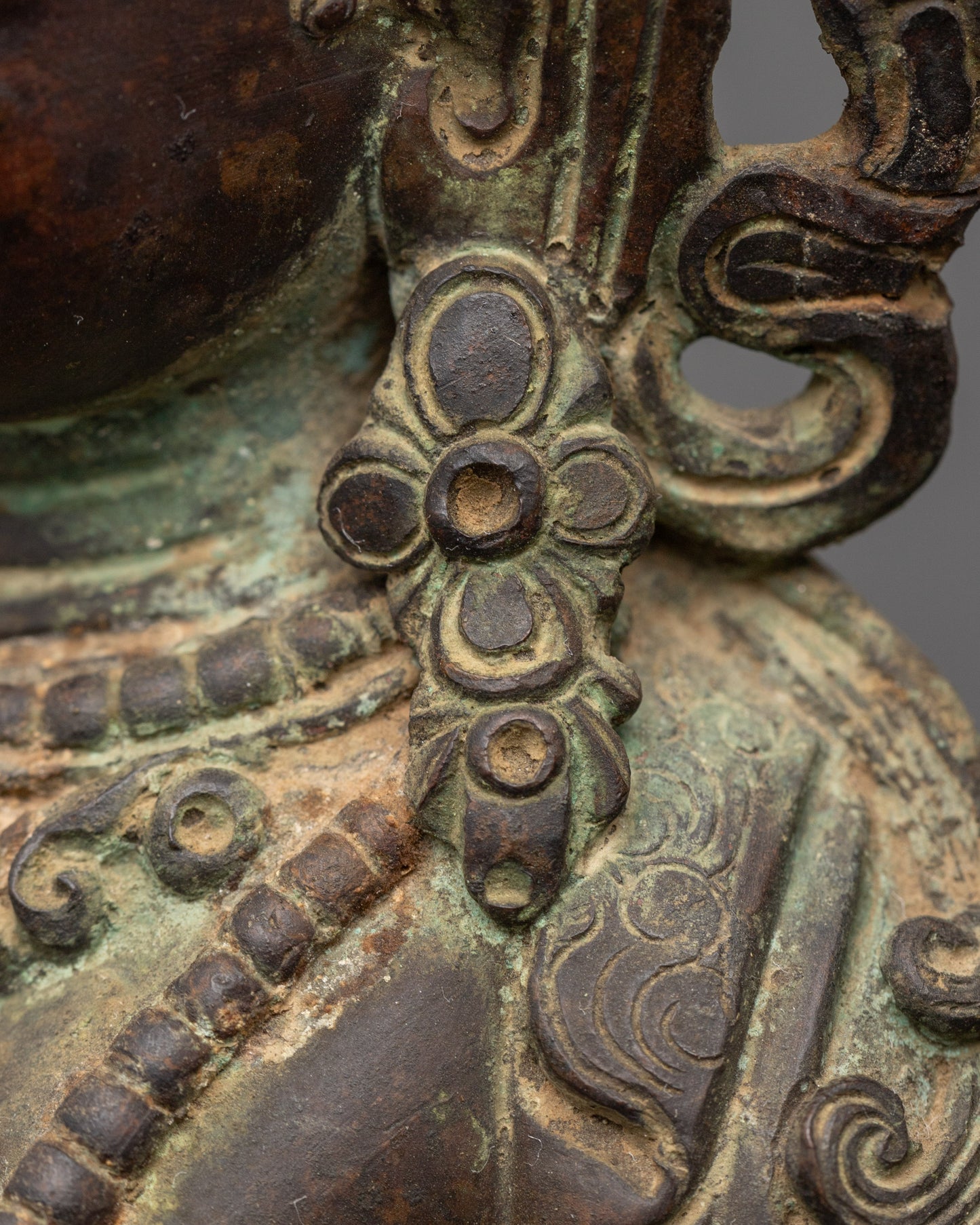 Green Tara Antique Statue | Handcrafted Copper Goddess