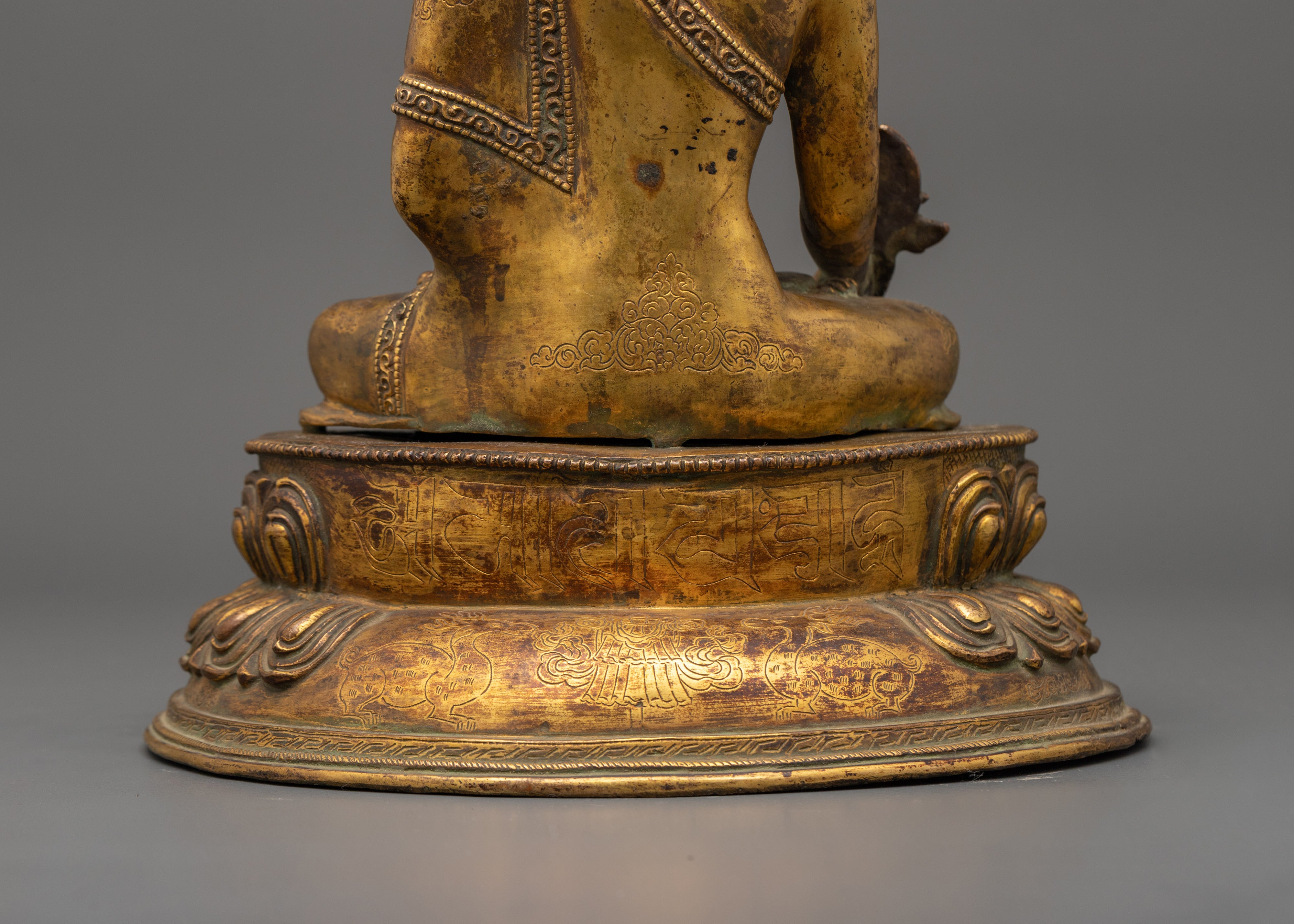 Medicine Buddha Sculpture | Gold Plating Healing Buddha
