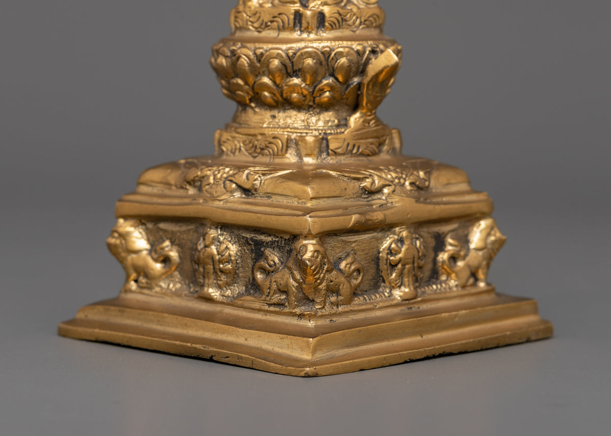 Handcrafted traditional Buddhist stupa | Meditation & Altar Decor