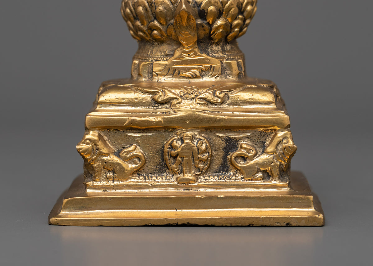 Handcrafted traditional Buddhist stupa | Meditation & Altar Decor