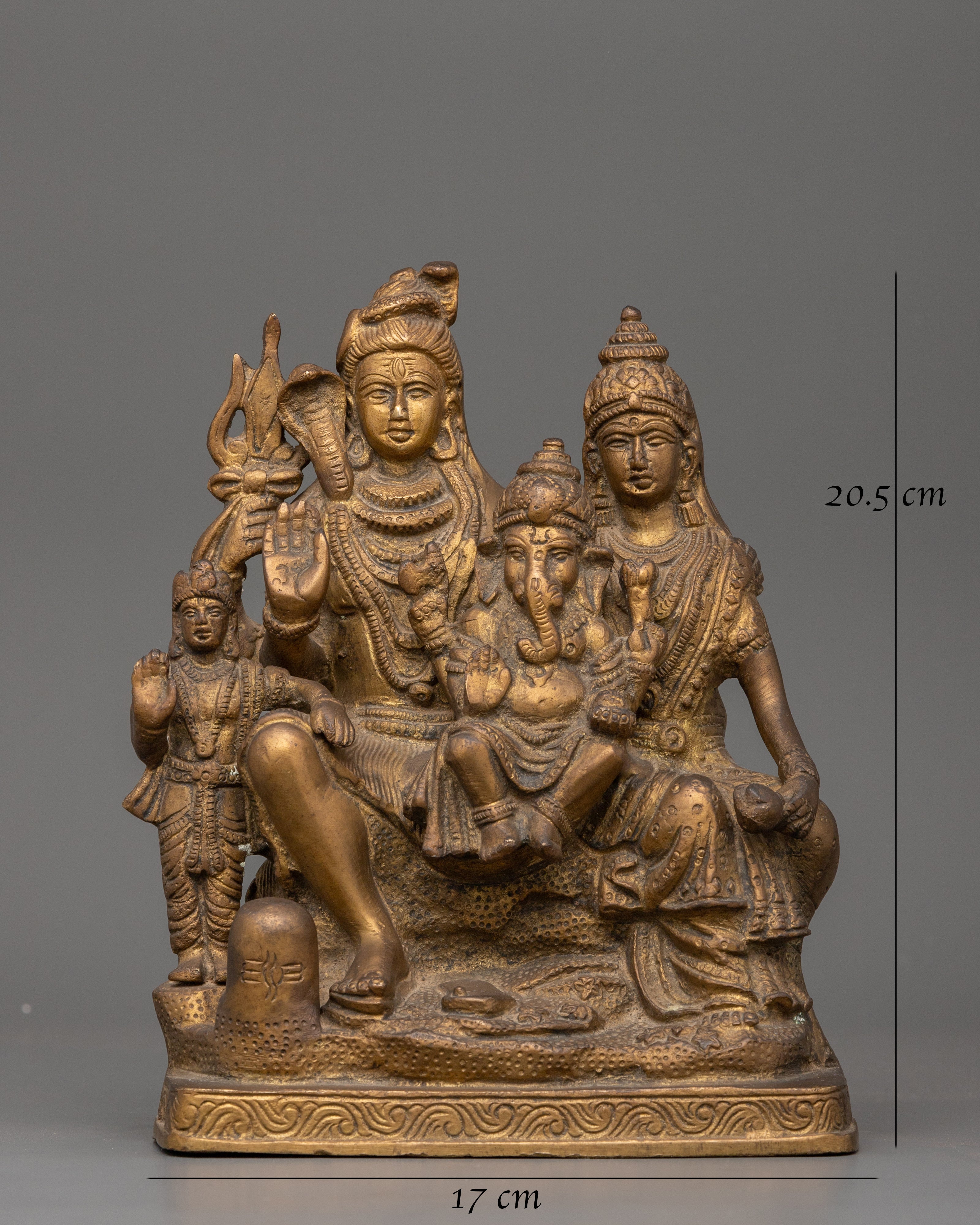 Traditional Shiva Family Sculpture  | Hindu Altar Sculpture