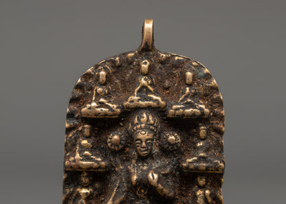 Antique Brass Tara Wall Hanging | Symbol of Compassion