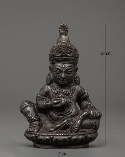 Iron Dzambhala Wealth Deity Figurine | Symbol of Abundance