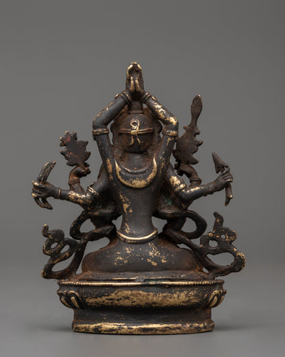 Antique Copper Namasangiti Statue | Symbol of Wisdom