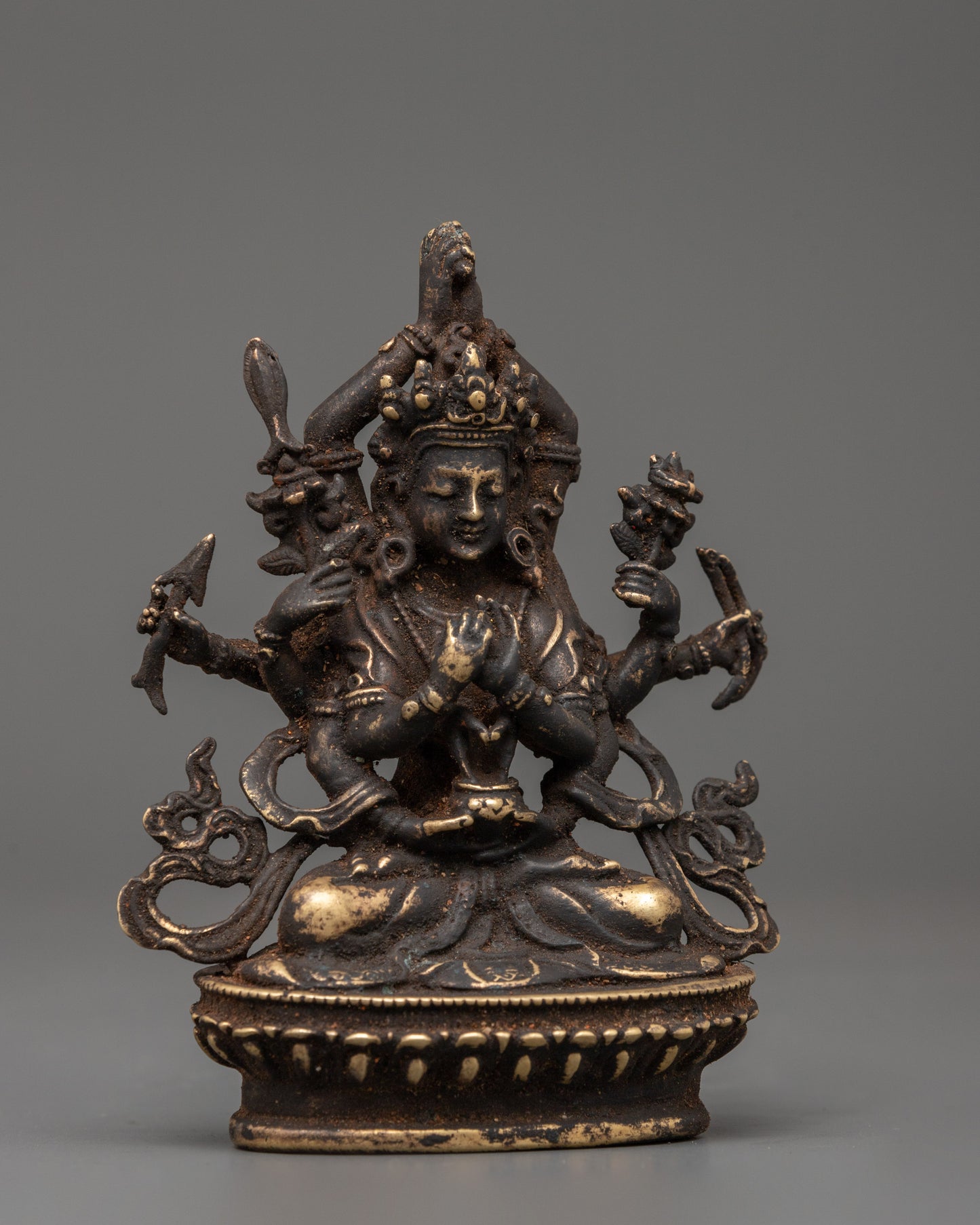 Antique Copper Namasangiti Statue | Symbol of Wisdom