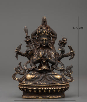 Antique Copper Namasangiti Statue | Symbol of Wisdom