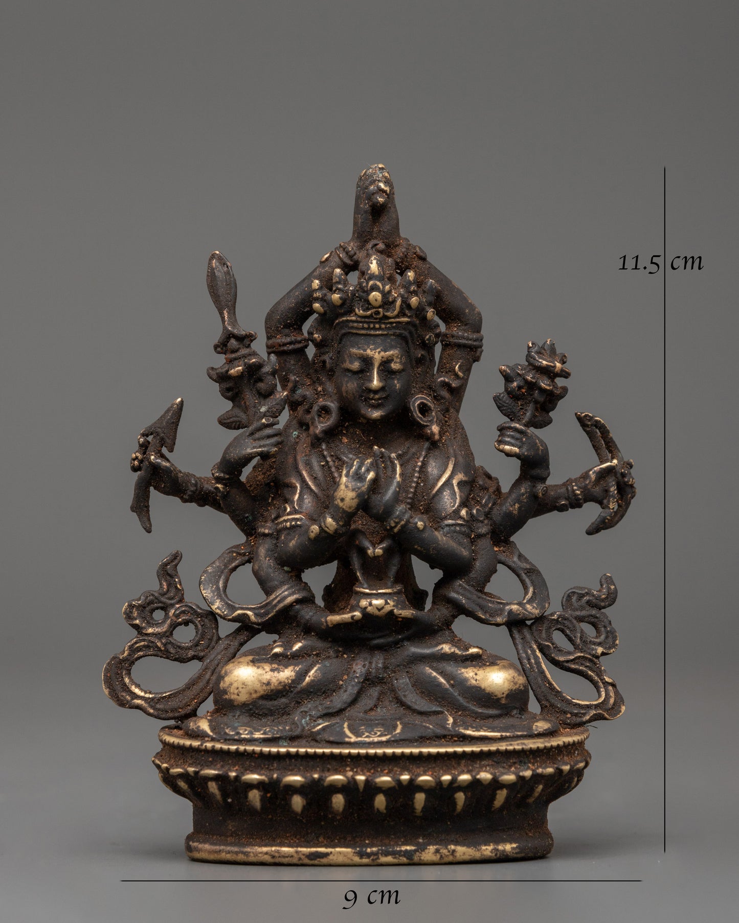 Antique Copper Namasangiti Statue | Symbol of Wisdom