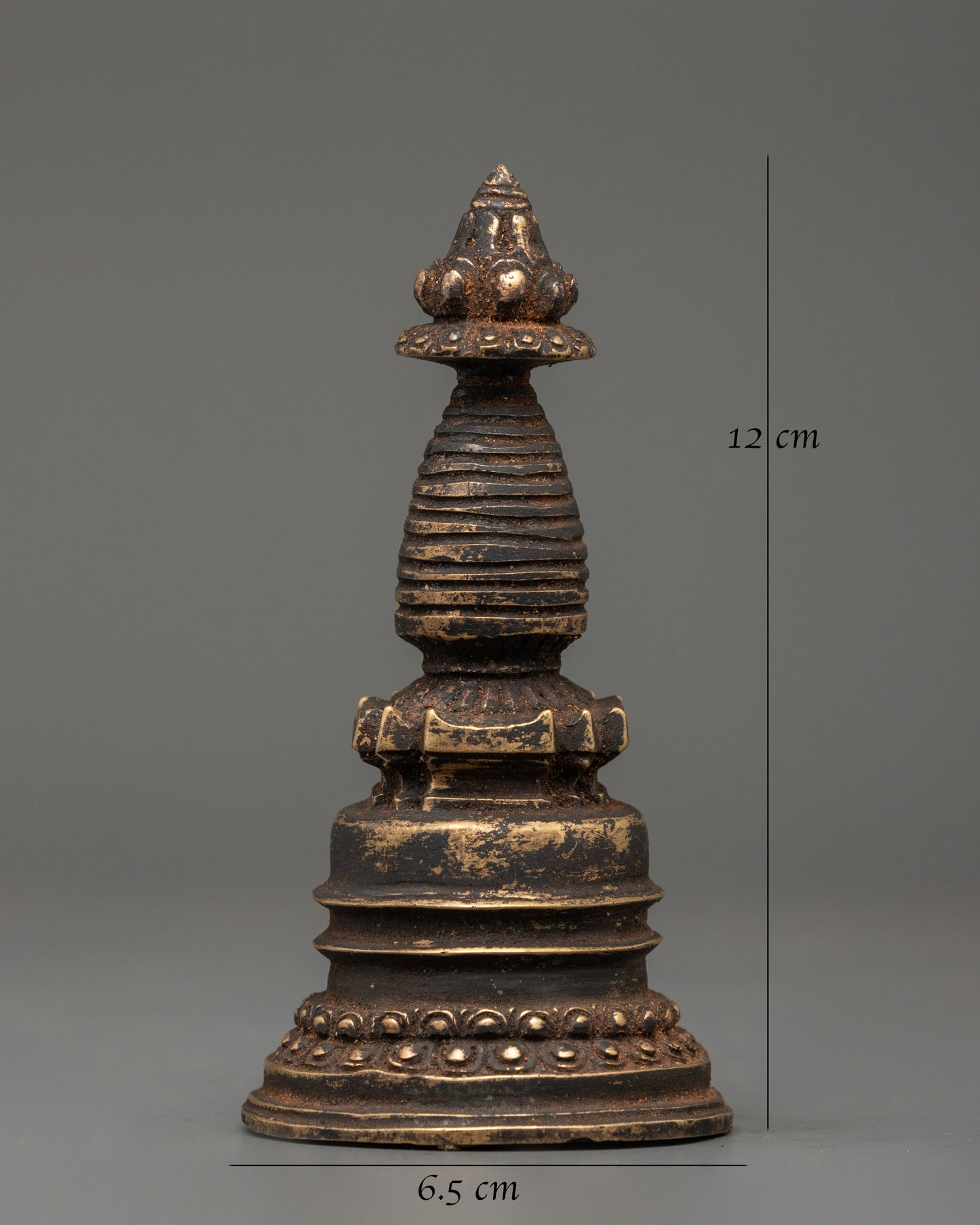 Antique Copper Stupa | Symbol of Enlightenment