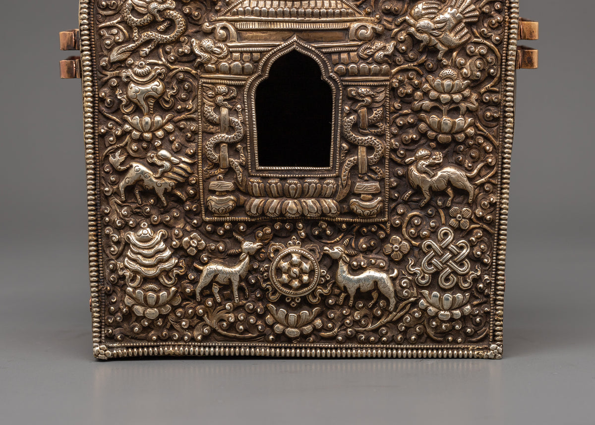 Traditional Sacred Ghau Box | Himalayan Shrine Art