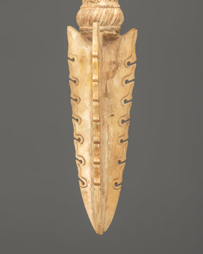 Ethically Sourced Buffalo Bone Handcarved Phurba | Tantric Ritual Tool