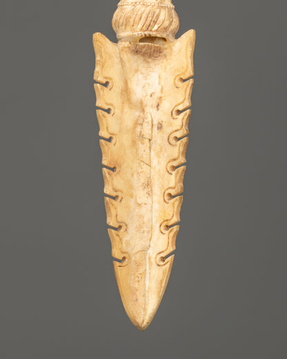 Ethically Sourced Buffalo Bone Handcarved Phurba | Tantric Ritual Tool