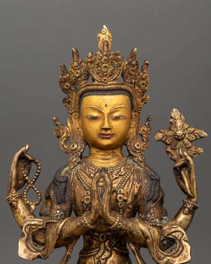 Chenrezig Bodhisattva Figurine | Compassion and Wisdom Craft