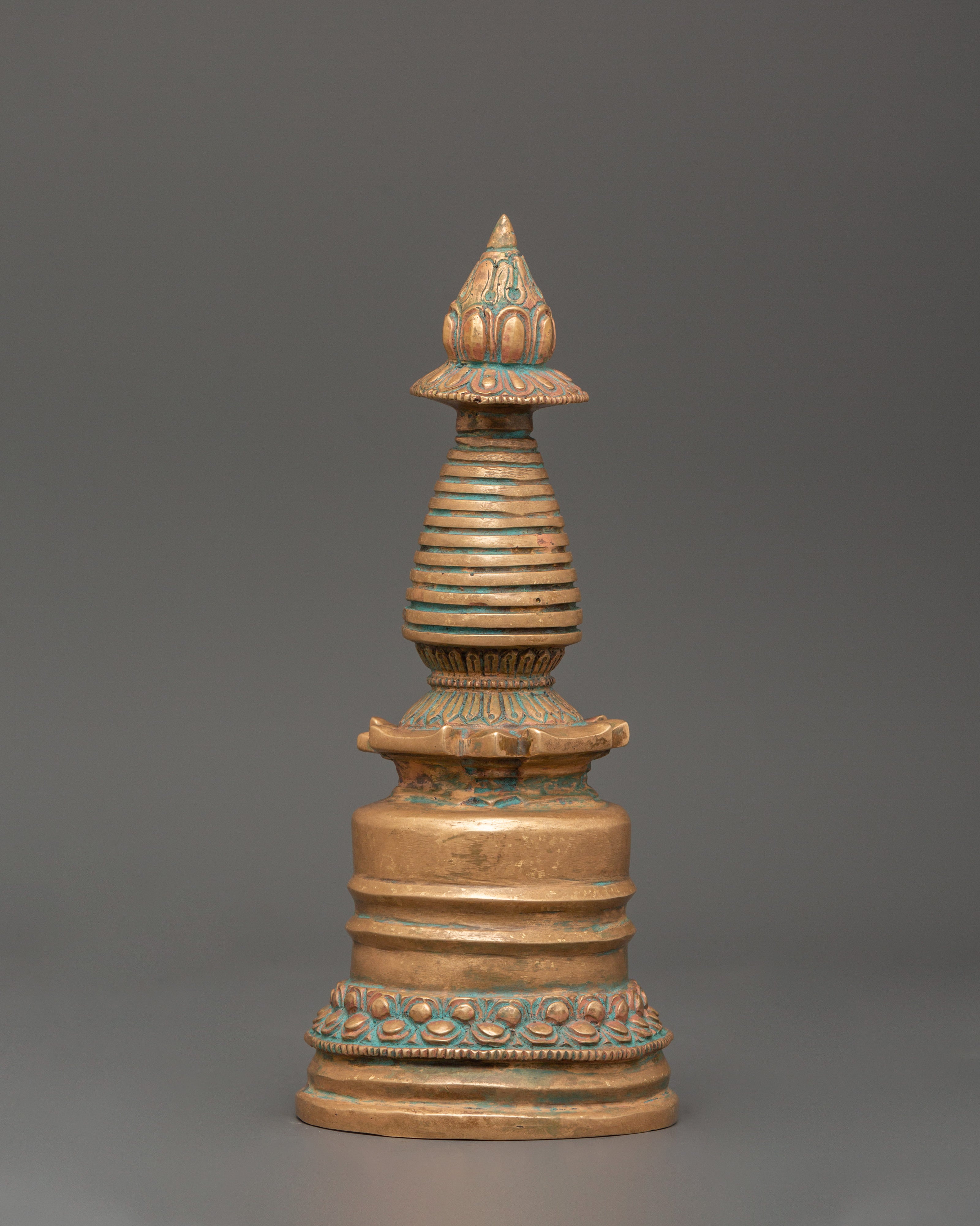 Handcrafted Sacred Kadampa Stupa | Spiritual Home Decor