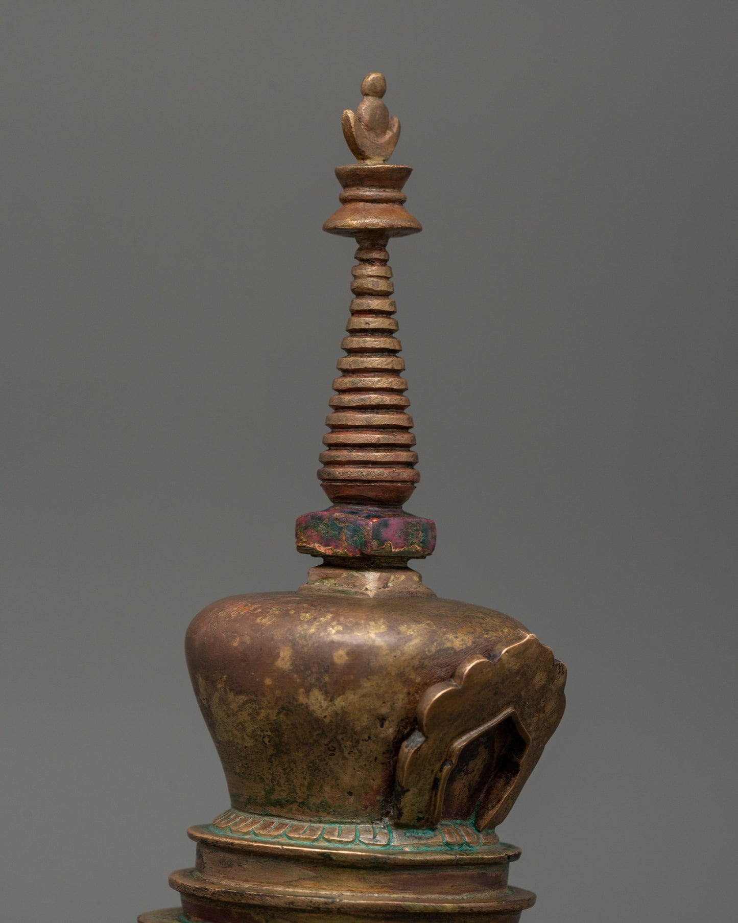 Oxidized Copper Stupa for Shrine | Dharma Decor