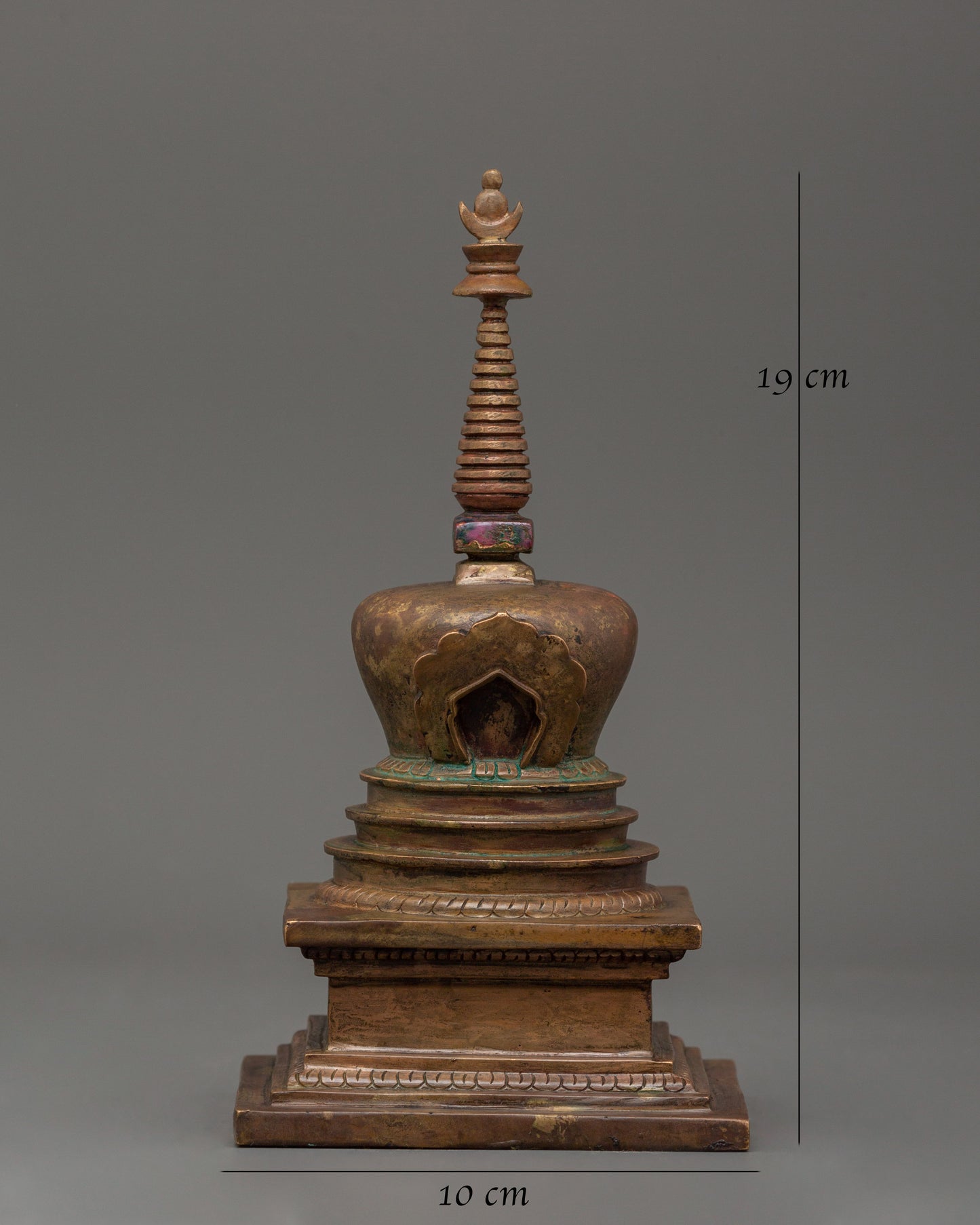 Oxidized Copper Stupa for Shrine | Dharma Decor