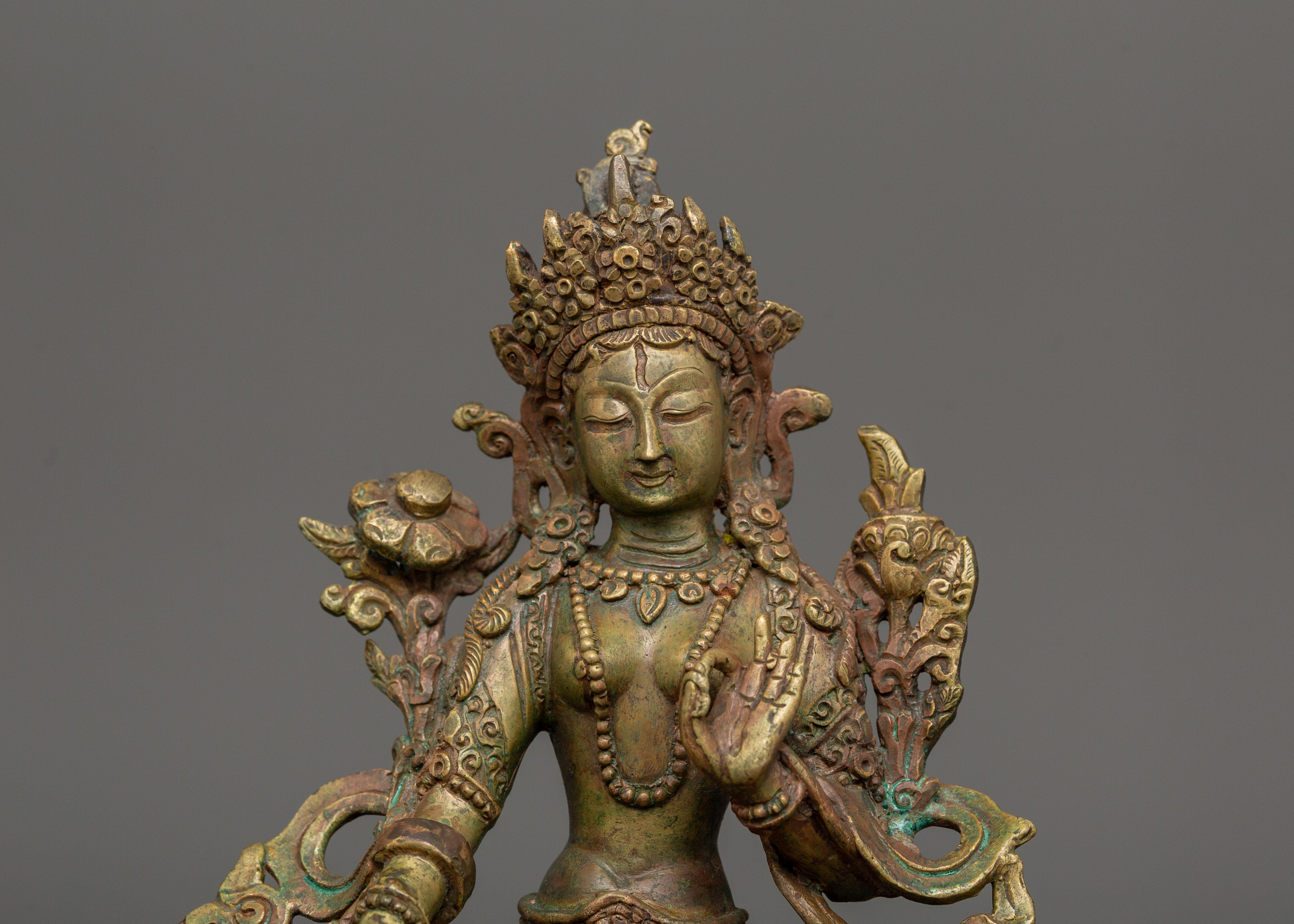 White Tara Antique Statue | Goddess of Compassion