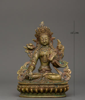 White Tara Antique Statue | Goddess of Compassion