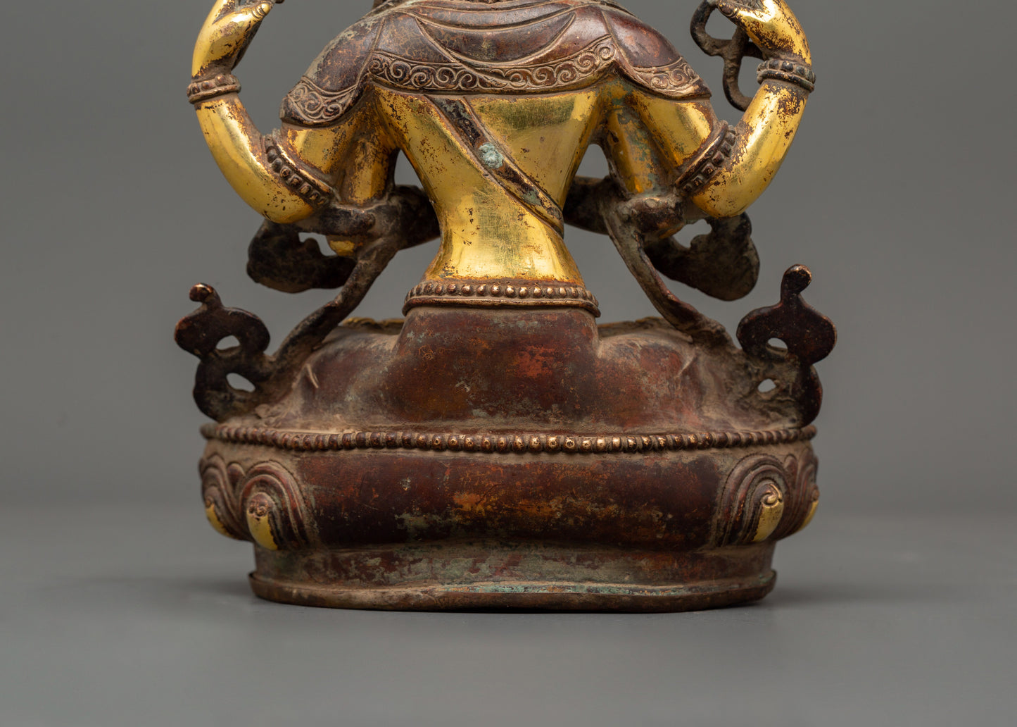 Chenrezig Oxidized Copper Statue | The Buddha of Infinite Compassion