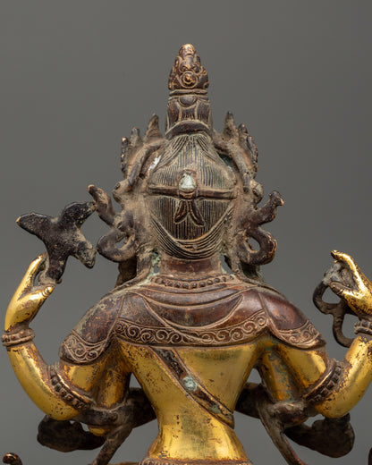 Chenrezig Oxidized Copper Statue | The Buddha of Infinite Compassion