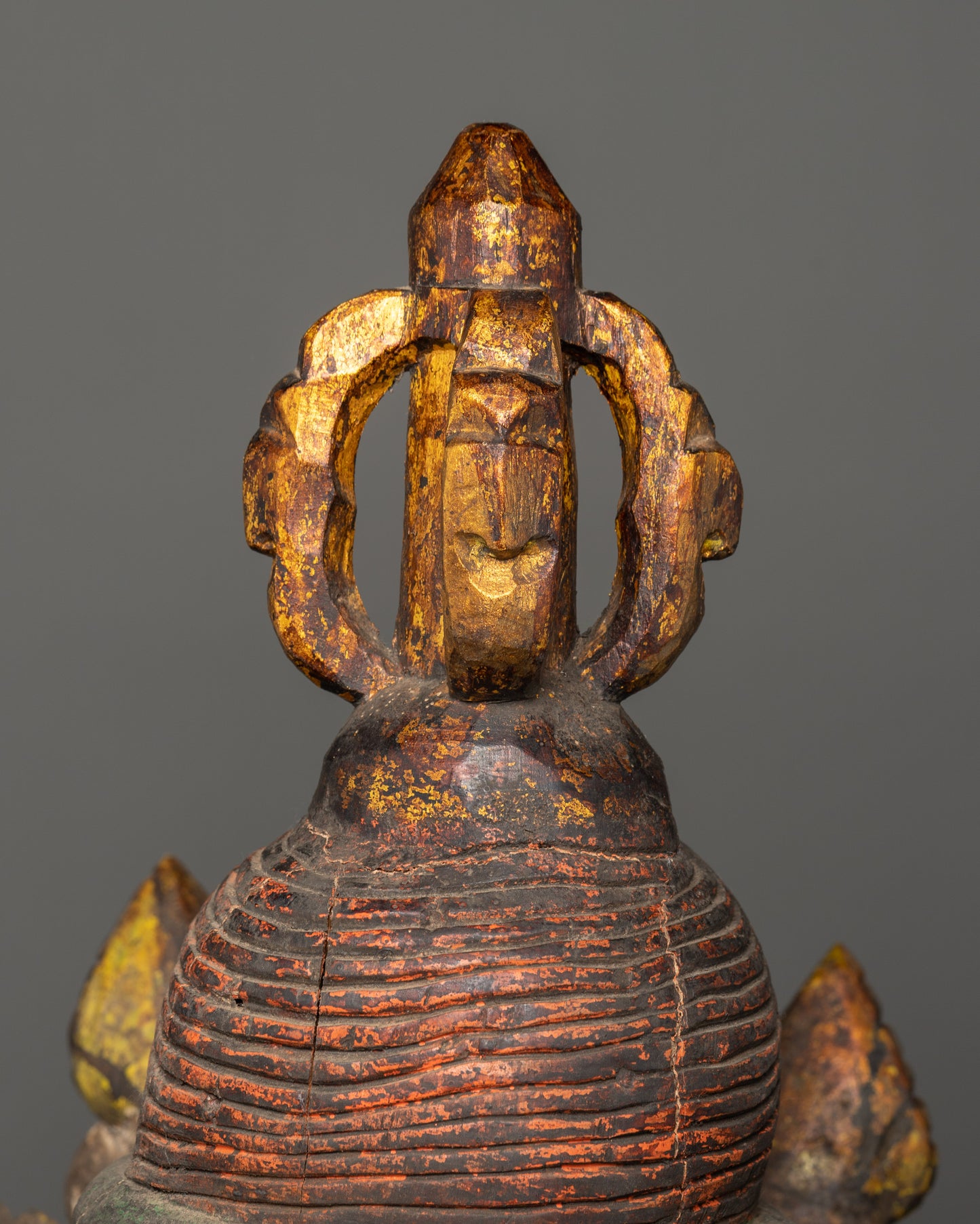 Three-Headed Heruka | Handcrafted Wooden Protector Deity