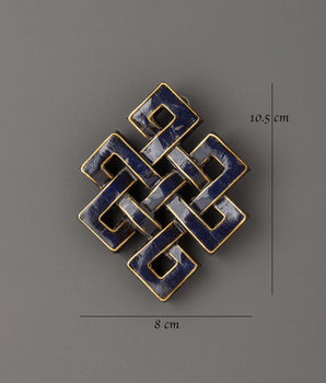 Lapis Lazuli Endless Knot Wall Hanging | Timeless Symbol of Spiritual Wisdom
