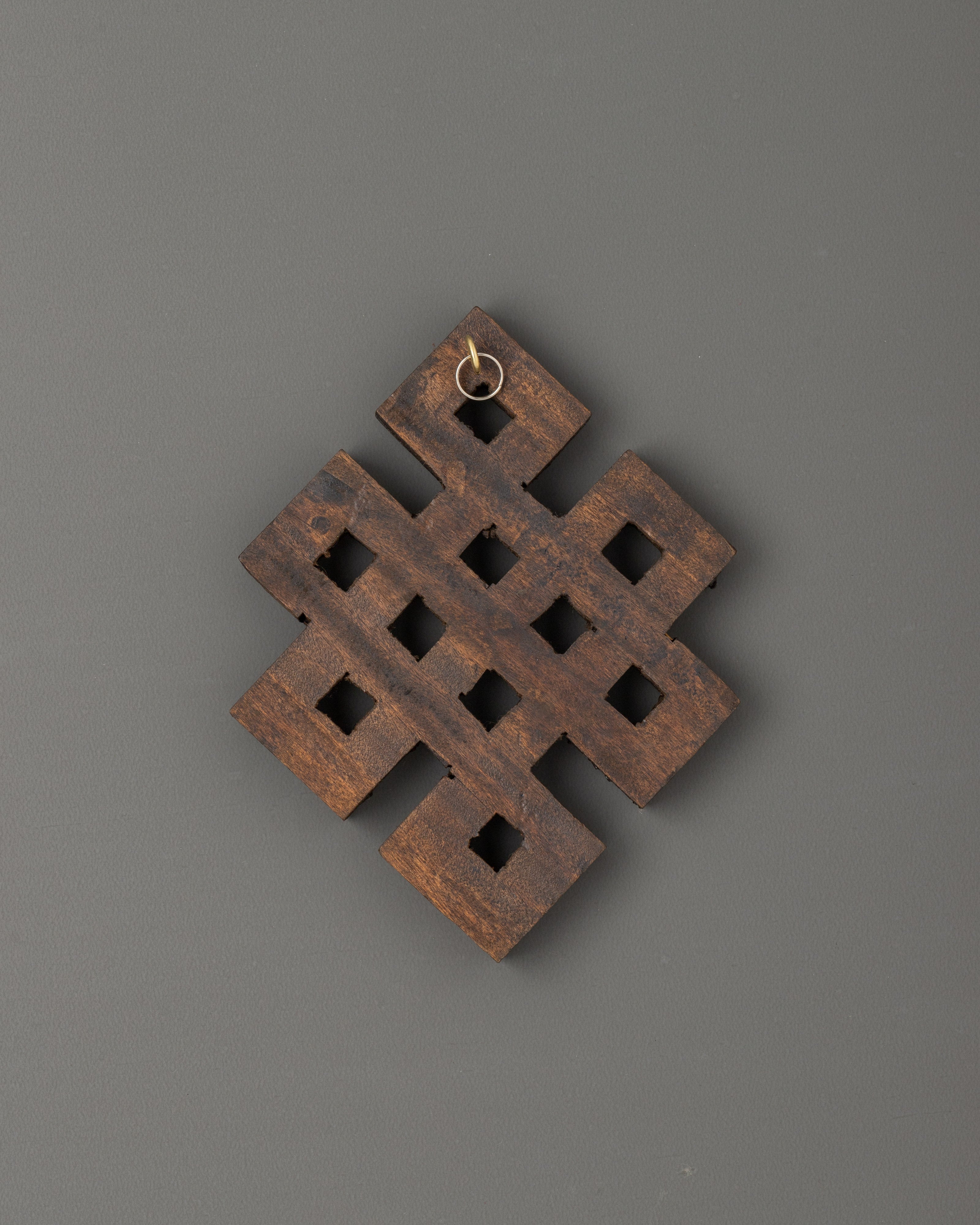 Coral Endless Knot Wall Hanging |  Infuse Your Space with Strength & Spirituality