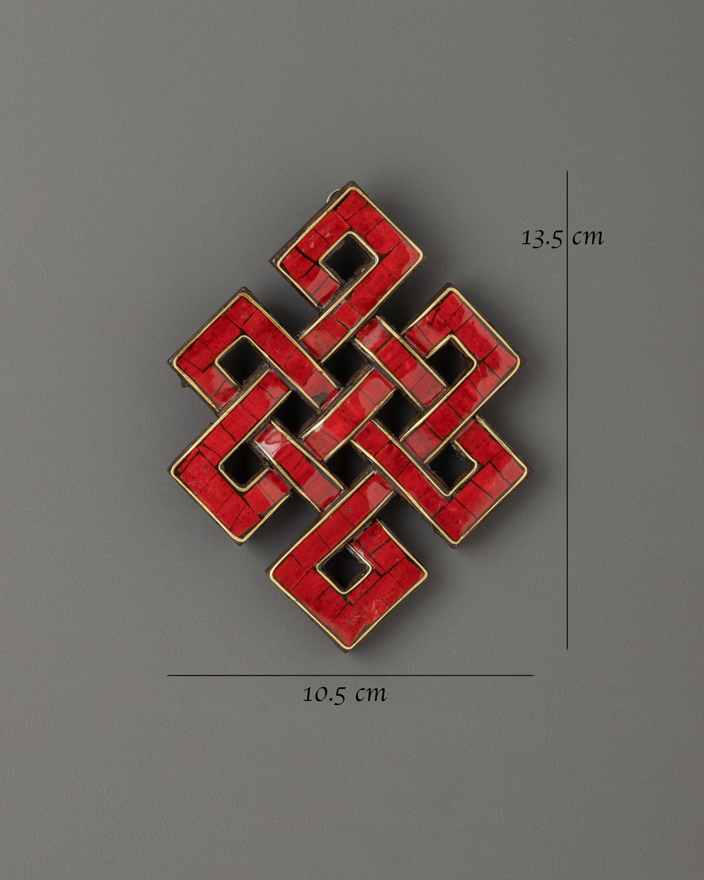 Coral Endless Knot Wall Hanging |  Infuse Your Space with Strength & Spirituality