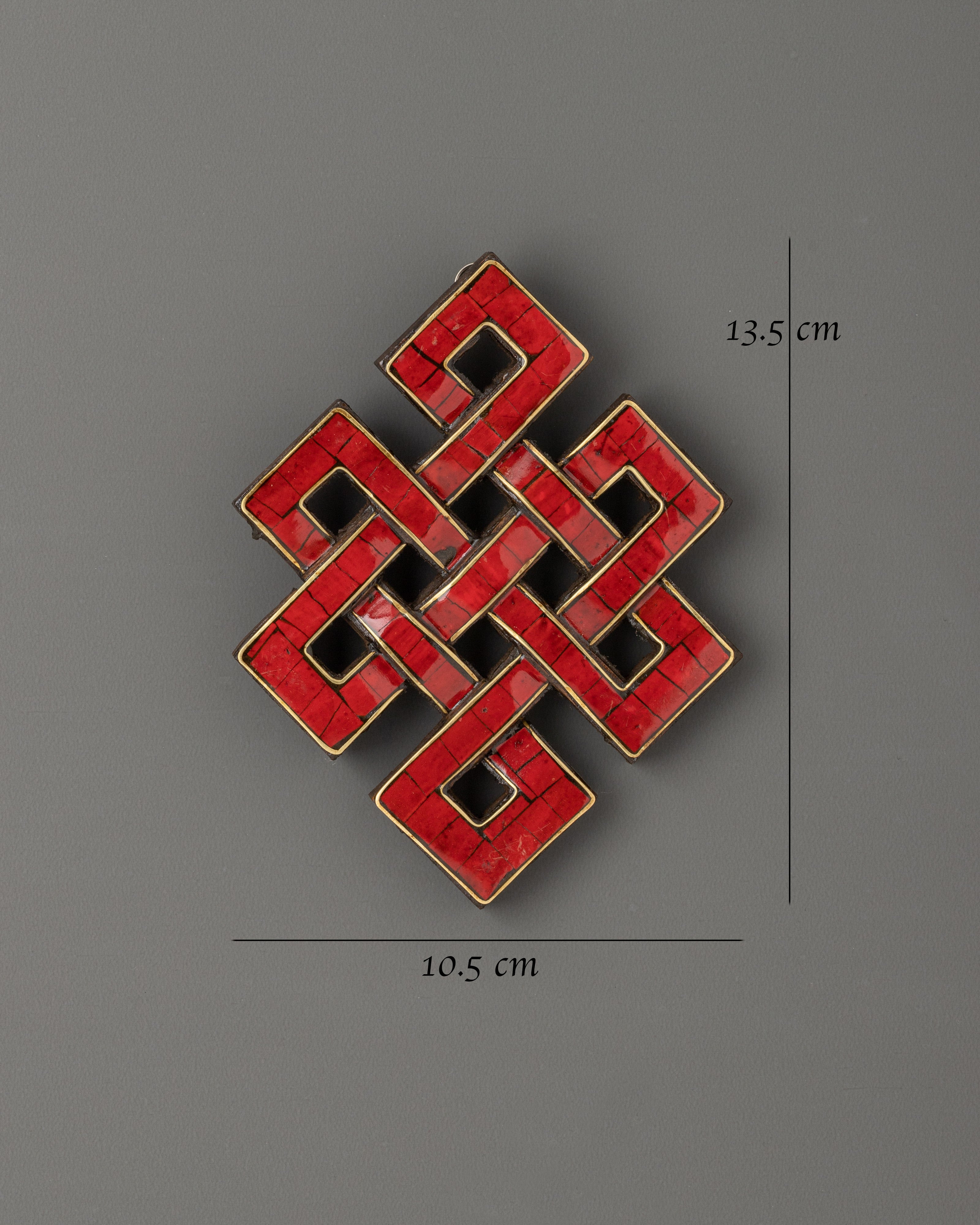 Coral Endless Knot Wall Hanging |  Infuse Your Space with Strength & Spirituality