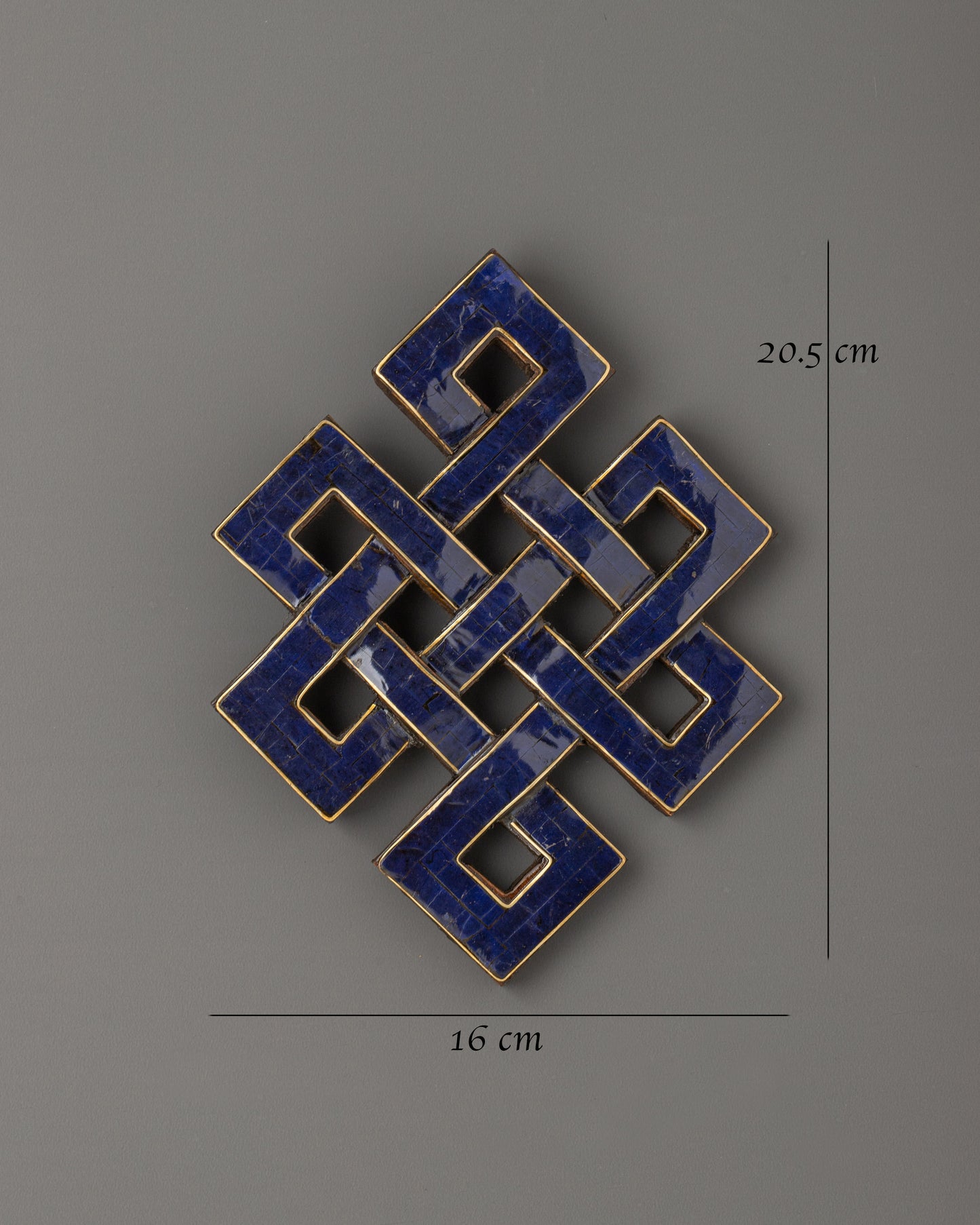 Wooden Endless Knot With Lapis Lazuli | Infuse Your Space with Balance and Harmony