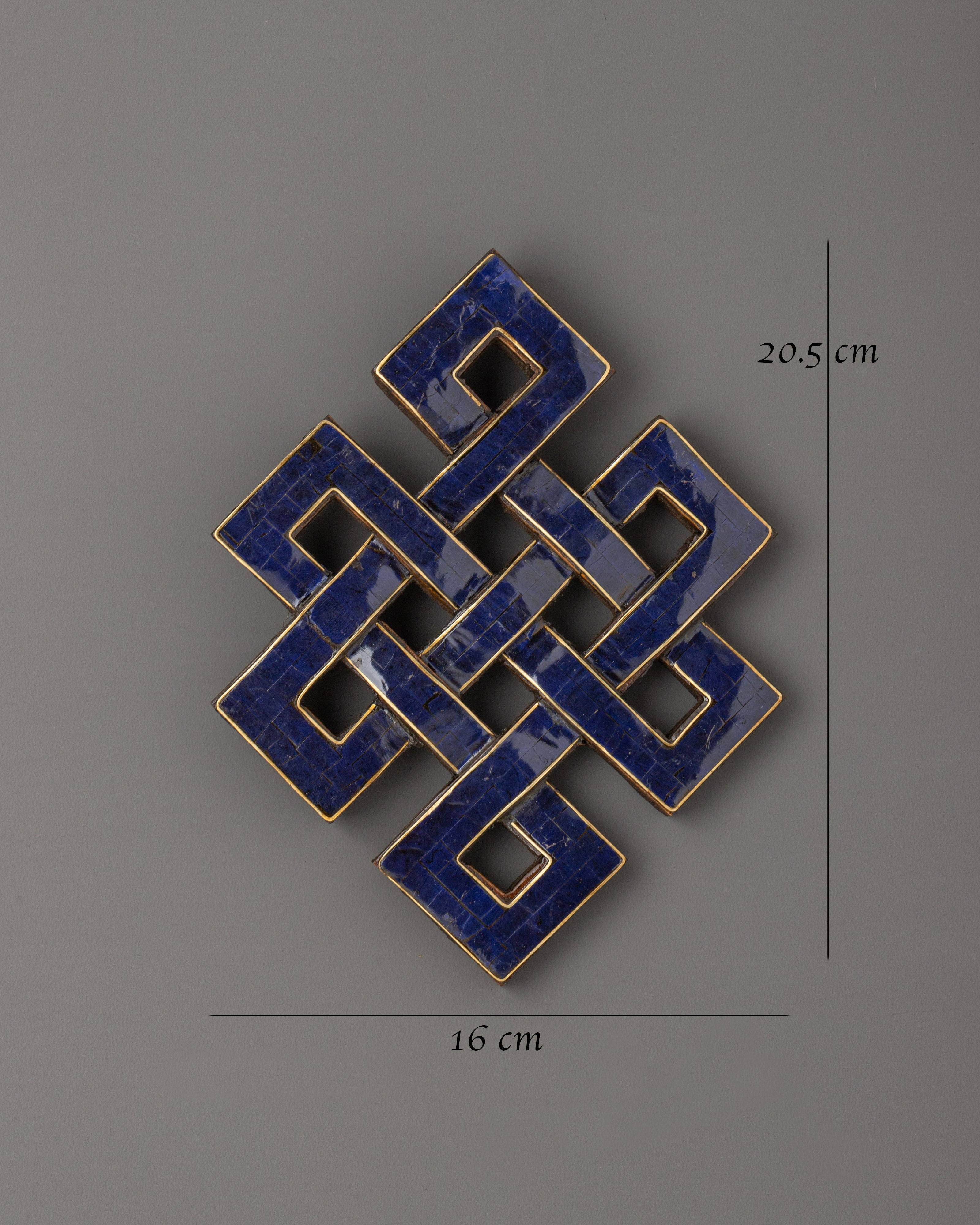Wooden Endless Knot With Lapis Lazuli | Infuse Your Space with Balance and Harmony