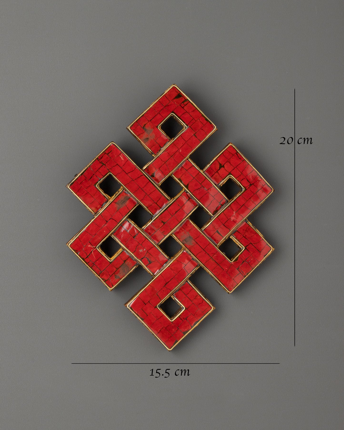 Coral Endless Knot Wall Art | Handcrafted Wooden Art for a Peaceful and Stylish Living Space