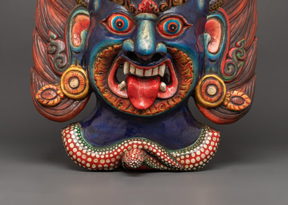 Bhairav Wall Hanging Mask | Traditional Handcrafted Art for Your Home or Sacred Space