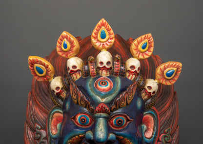 Bhairav Wall Hanging Mask | Traditional Handcrafted Art for Your Home or Sacred Space