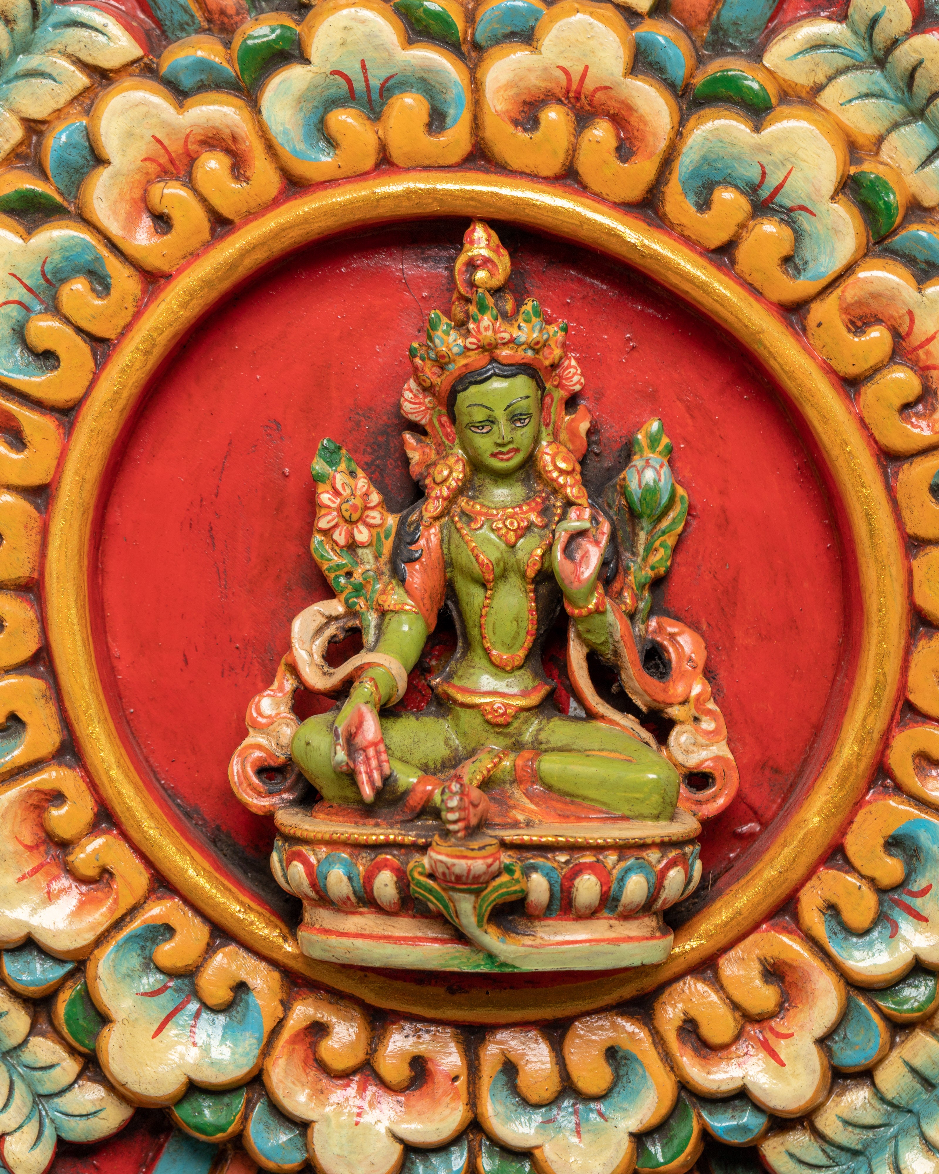 Green Tara Wall Hanging | Compassion and Protection Art