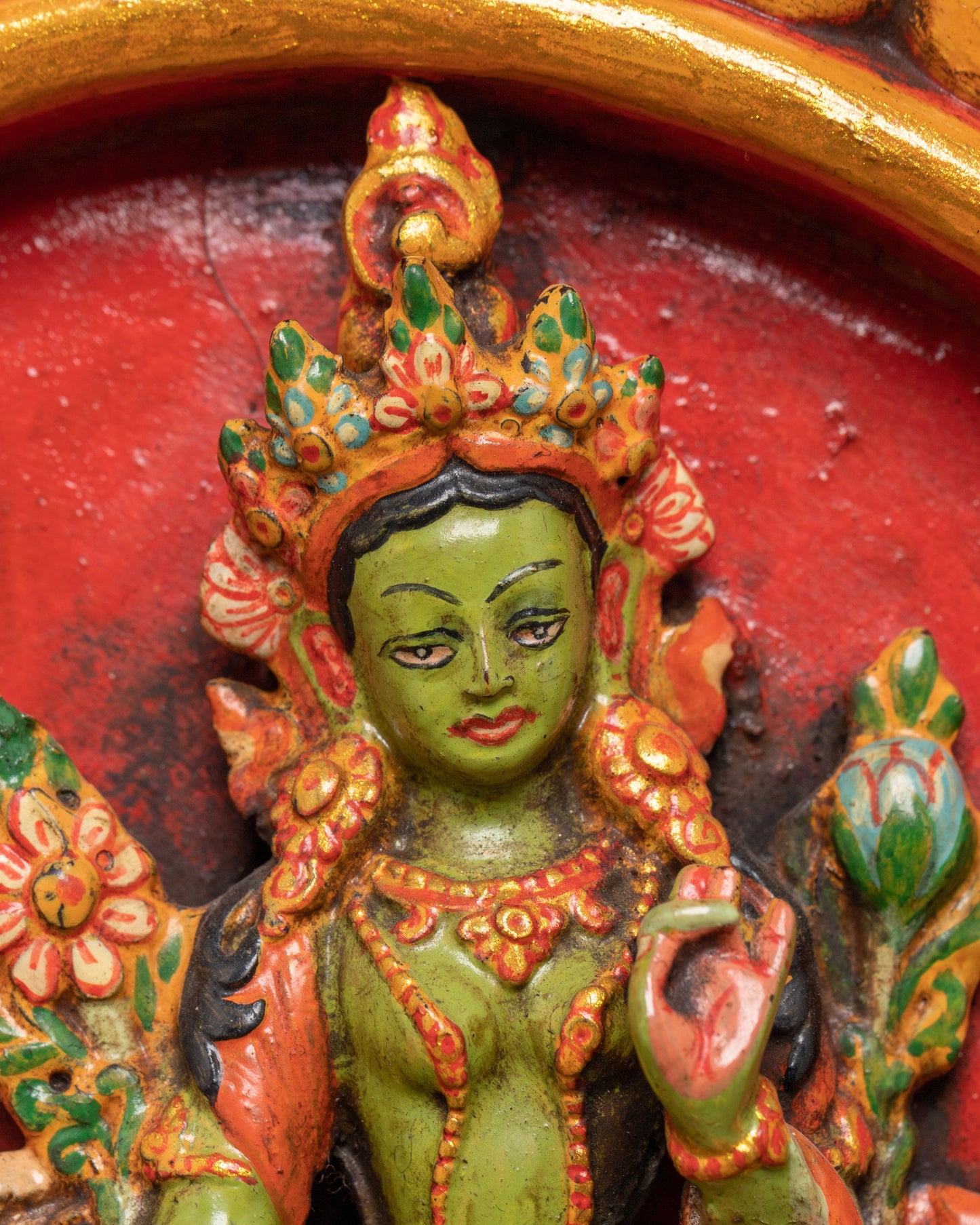 Green Tara Wall Hanging | Compassion and Protection Art