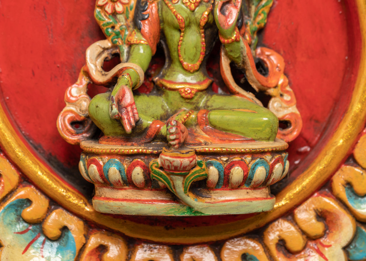 Green Tara Wall Hanging | Compassion and Protection Art