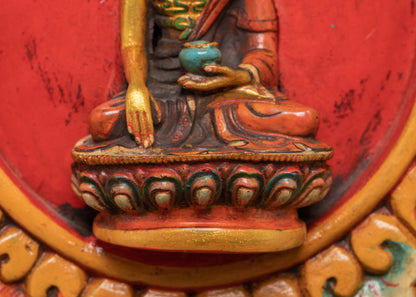 Shakyamuni Buddha Wall Hanging with Auspicious Symbols | The Awakened One