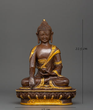 Shakyamuni Buddha Oxidized Copper Statue | The Enlightened One
