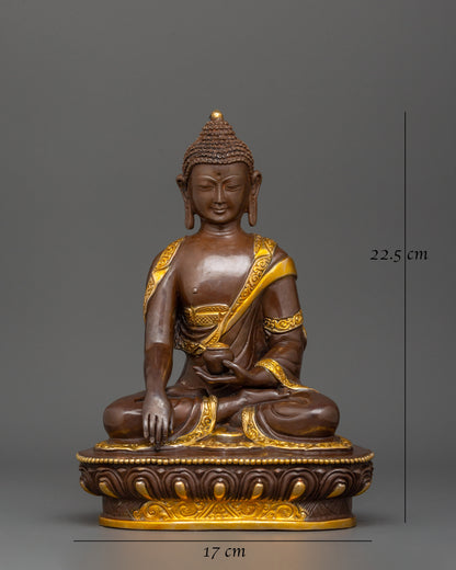 Shakyamuni Buddha Oxidized Copper Statue | The Enlightened One