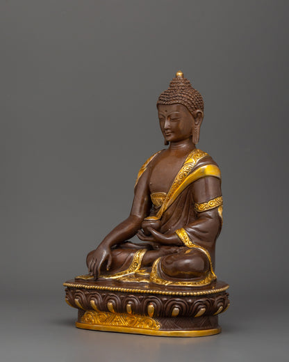 Shakyamuni Buddha Oxidized Copper Statue | The Enlightened One