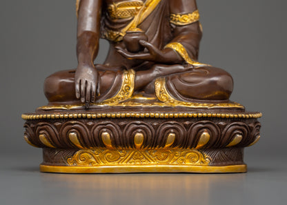 Shakyamuni Buddha Oxidized Copper Statue | The Enlightened One