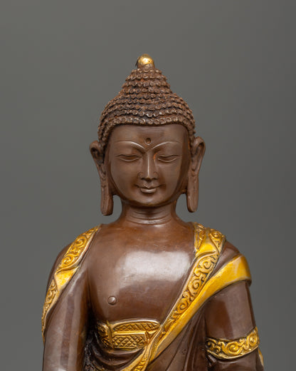 Shakyamuni Buddha Oxidized Copper Statue | The Enlightened One